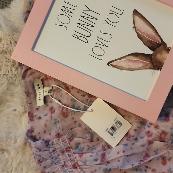 Floral color block dress in baby colors 💗💕💙💛🤍💝 - Picture 16 of 16